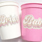 BRIDE AND BABE Party Cups - Bachelorette Party Cups Pink Bachelorette Cups Wedding Cups Bachelorette Party Favors Bride Babes Wedding Gifts