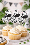 Zebra Cupcake Toppers, Jungle Cupcake Toppers