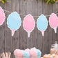 COTTON CANDY Garland, Candy Birthday Decoration, Candy Garland, Candy Bar Banner, Candy Birthday, Candy Decoration, Candy Buffet, Photo Prop