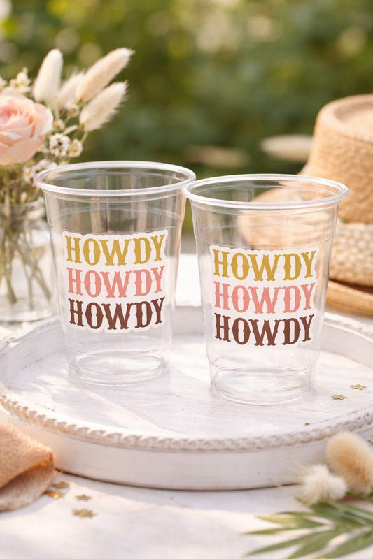 COWGIRL PARTY CUPS - Cowboy Party Cups Cowgirl Cups Cowgirl Party Decorations Cowgirl Bachelorette Party Cowgirl Howdy Birthday Rodeo Party