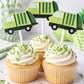 Garbage Truck Cupcake Toppers, Garbage Truck Birthday Party Decorations, Trash Day Party Supplies, Recyling truck Party, Garbage Day Party