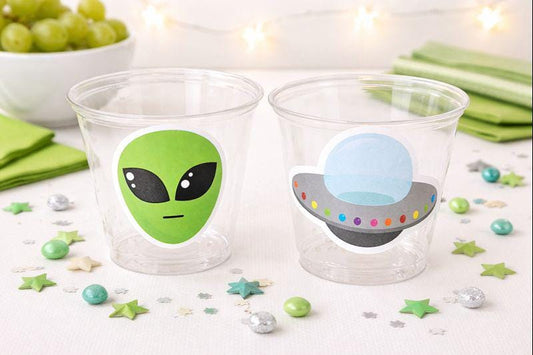 ALIEN PARTY CUPS -Alien Cups Alien Birthday Alien Party Alien Party Decorations Alien Party Supplies Ufo Party Cup Spaceship Cup Space Party