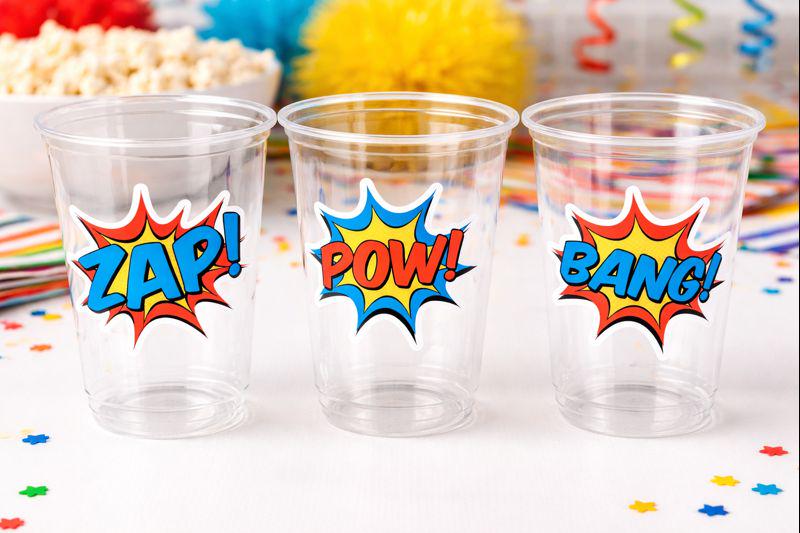 SUPERHERO PARTY CUPS - Superhero Cups Superhero Birthday Superhero Party Superhero Decorations Superhero Party Favors Superhero Cup Favors