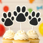 Paw Print Cupcake Toppers, Puppy Party Cupcake Topper, Dog Birthday Decorations, Paw Print Party Supplies, Paw Print Cake Toppers, Dog Party