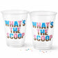 WHAT'S THE SCOOP Ice Cream Cups Ice Cream Gender Reveal Party Ice Cream Baby Shower Pink Blue Ice Cream Baby Shower Ice Cream Party Favors