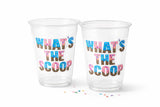 WHAT'S THE SCOOP Ice Cream Cups Ice Cream Gender Reveal Party Ice Cream Baby Shower Pink Blue Ice Cream Baby Shower Ice Cream Party Favors