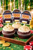 Casino Cupcake Toppers Casino Party Casino Night Casino Party Decorations Slot Machine Cupcake Toppers Slot Casino Birthday Slot Machine