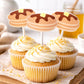 Pancake Cupcake Toppers, Pancakes and Pajamas Decorations, Pancake Cake Toppers, Pancake Party Supplies, Pancake Birthday Party, Sleepover