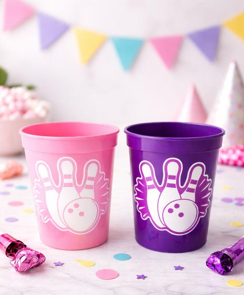 BOWLING PARTY CUPS - Bowling Birthday Cups Bowling Cups First Birthday Bowling Party Decorations Bowling Bowling Cups Bowling Party Favors