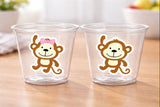 MONKEY PARTY CUPS - Monkey Birthday Cups, Monkey Party Cups Monkey Baby Shower Monkey Decorations Monkey Party Supplies Monkey Party Favors