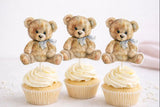 Teddy Bear Cupcake Toppers Teddy Bear Baby Shower Cupcake Toppers Teddy Bear Cake Toppers Teddy Bear Birthday Decorations Teddy Bear Party