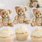 Teddy Bear Cupcake Toppers Teddy Bear Baby Shower Cupcake Toppers Teddy Bear Cake Toppers Teddy Bear Birthday Decorations Teddy Bear Party