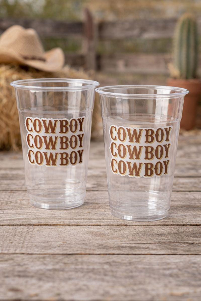 COWBOY PARTY CUPS - Cowboy Cups Cowboy Party Decorations Cowboy Baby Shower Decorations Baby Sprinkle Cowboy Boots Birthday Decoration Favor
