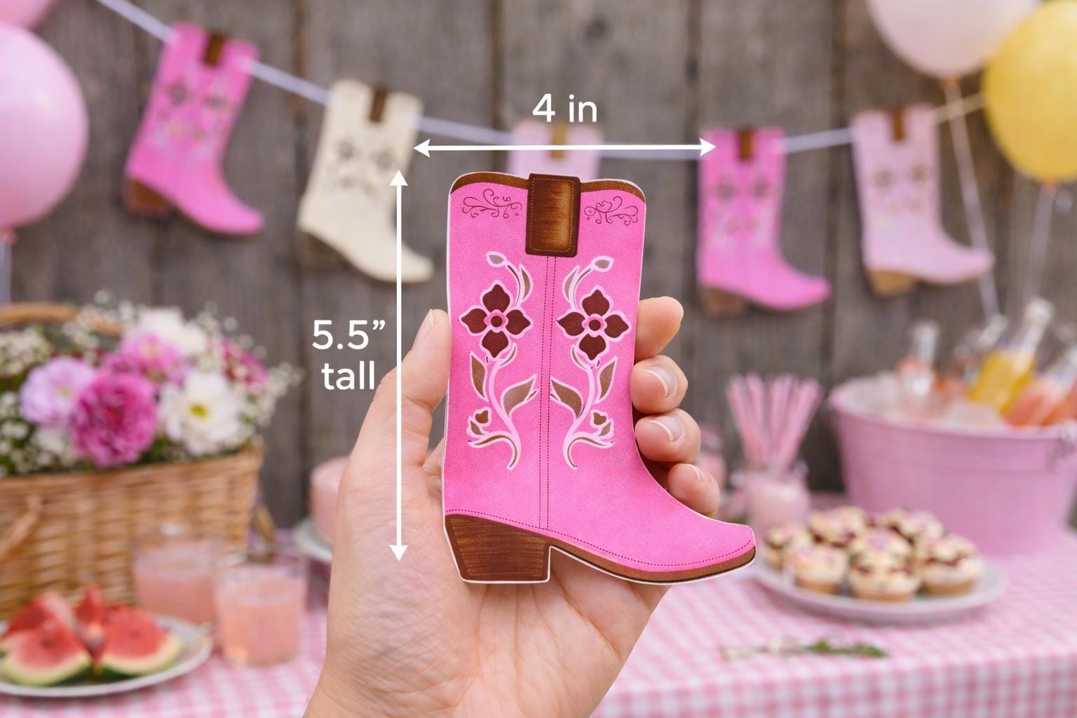 COWGIRL PARTY GARLAND - Cowgirl Boot Garland Cowgirl Boot Banner Cowgirl Garland Cowgirl Banner Cowgirl Birthday Cowgirl Cowgirl Decorations