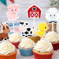 Farm Animal Cupcake Toppers, Farm Birthday Cupcake Toppers, Animal Cupcake Toppers