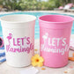LET'S FLAMINGLE PARTY Cups - Flamingo Bachelorette Cups Flamingo Birthday Decorations Flaming Baby Shower Flamingo Bachelorette Party Favors