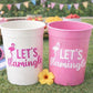 LET'S FLAMINGLE PARTY Cups - Flamingo Bachelorette Cups Flamingo Birthday Decorations Flaming Baby Shower Flamingo Bachelorette Party Favors