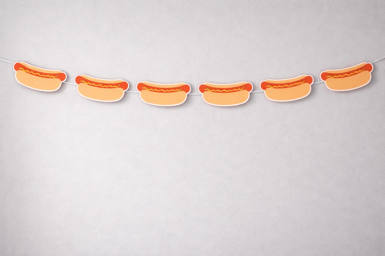 Hot Dog Garland / Hot Dog Banner, Fast Food Banner, Fast Food Garland, Photo Prop