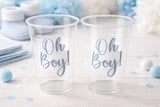 Oh Boy Cups Oh Boy Baby Shower Favors Oh Boy Oh Boy Baby Shower Decorations Boy Baby Shower Party Cups Boy Baby Shower Party Favors Cups