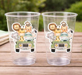 SAFARI PARTY CUPS - Safari Birthday Cups Safari Birthday Safari Party Safari Decorations Safari Baby Shower Safari Favors Jungle Party Cups
