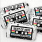 30 - 50th Birthday Cassette Tape Stickers 50th Birthday Stickers For Mini Candy Bar Wrapper Vintage 50th Birthday Best of 1976 Birthday