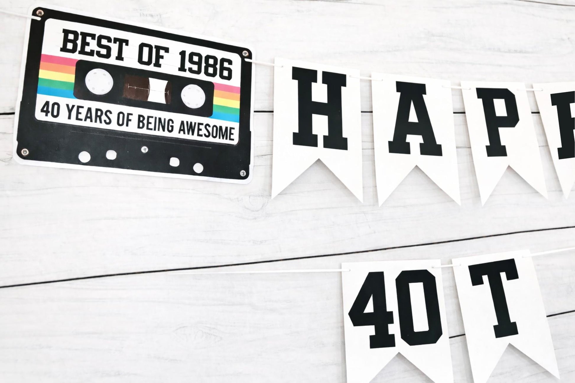 BEST OF 1986 - 40th Birthday Banner 1986 Banner 1986 Party Decorations 40th Party Decorations 40th Party Banner 40 Birthday Party Banner 80s