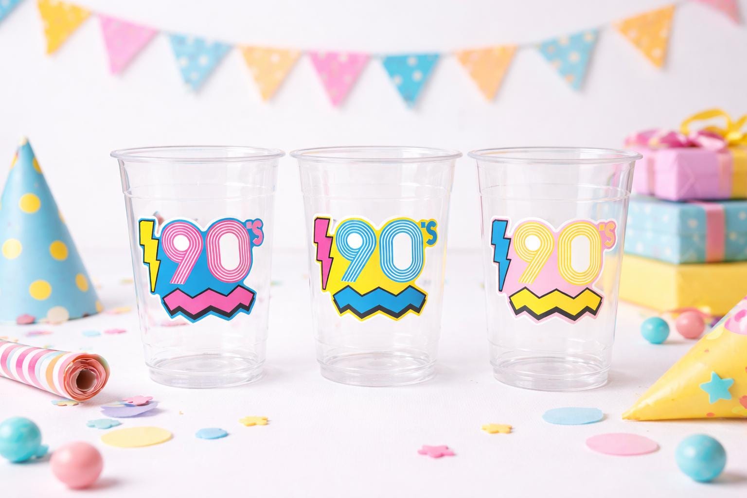 I Love the 90'S PARTY CUPS - 90's Birthday Cups 90's Party Cups 90's Decorations 90's Birthday Party 90's Birthday Party Decorations 90s