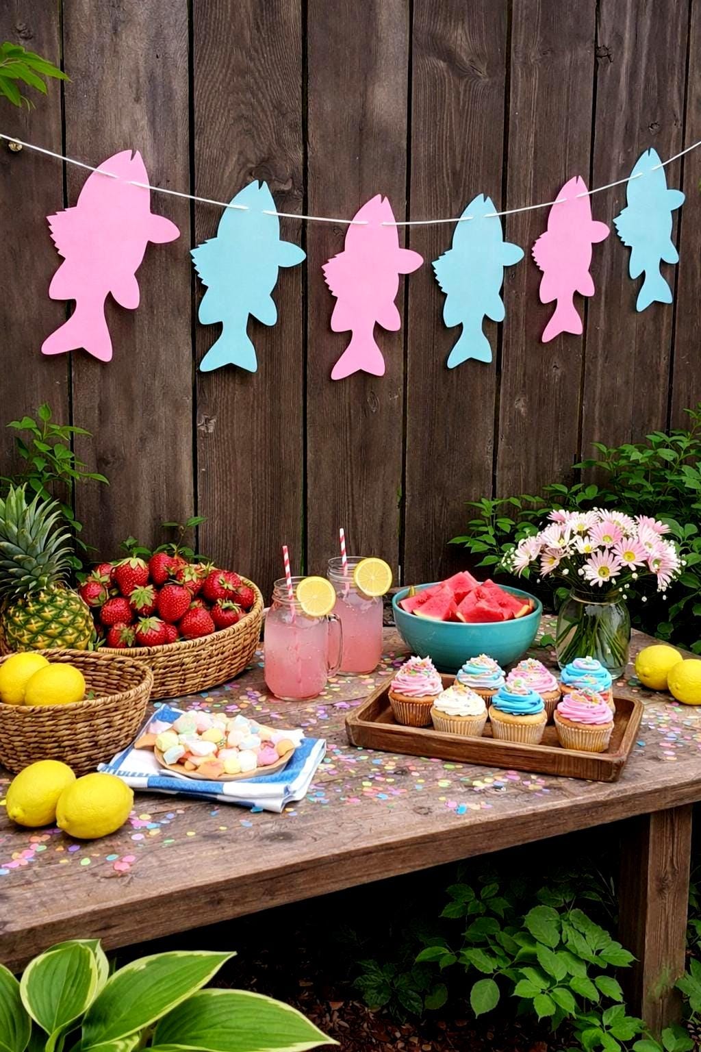 Fish Banner, Fishing Garland, Fishing Party, Fish Garland, fish Baby Shower, Fishing Birthday Party, Fish Banner, Fish Gender Reveal Banner