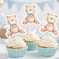 Teddy Bear Cupcake Toppers, Teddybear Cupcake Toppers