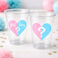 GENDER REVEAL Party Cups - Pink and Blue Party Cups Gender Reveal Party Favors One Piece Gender Reveal Gender Reveal Decorations Baby Shower
