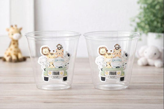 SAFARI PARTY CUPS - Safari Birthday Cups Safari Birthday Safari Party Safari Decorations Safari Baby Shower Safari Favors Jungle Party Cups