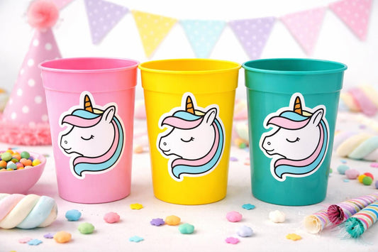 UNICORN PARTY CUPS, Unicorn Birthday, Unicorn Birthday Decorations, Unicorn Party Supply, Unicorn Baby Shower, Rainbow, Unicorn Party Favors
