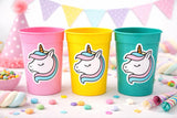 UNICORN PARTY CUPS, Unicorn Birthday, Unicorn Birthday Decorations, Unicorn Party Supply, Unicorn Baby Shower, Rainbow, Unicorn Party Favors