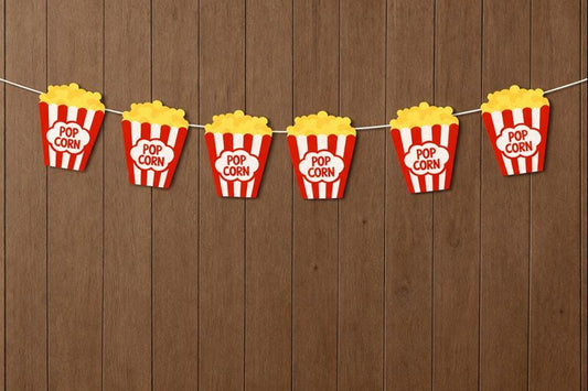 Movie Party Garland, Movie Party Banner, Popcorn Banner, Popcorn Garland, Photo Prop (22817107P)