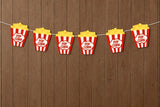 Movie Party Garland, Movie Party Banner, Popcorn Banner, Popcorn Garland, Photo Prop (22817107P)