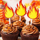 Fire Cupcake Toppers, Flame Cupcake Toppers, Firetruck Cupcake Toppers, Fireman Cupcake Toppers 71519520P