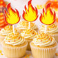 Fire Cupcake Toppers, Flame Cupcake Toppers, Firetruck Cupcake Toppers, Fireman Cupcake Toppers 71519520P