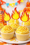 Fire Cupcake Toppers, Flame Cupcake Toppers, Firetruck Cupcake Toppers, Fireman Cupcake Toppers 71519520P