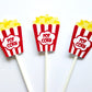 Movie Party Cupcake Toppers - Popcorn cupcake toppers - Movie Party Decorations
