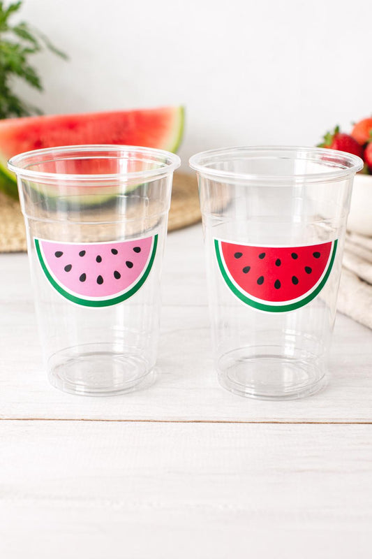 WATERMELON PARTY CUPS - Watermelon Party Favors Watermelon Treat Cups Watermelon Birthday One in a Melon First Birthday 1st Birthday