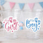 GENDER REVEAL Party Cups - It's a Boy It's a Girl Pink and Blue Party Cups Gender Reveal Party Favors Gender Reveal Decorations Baby Shower