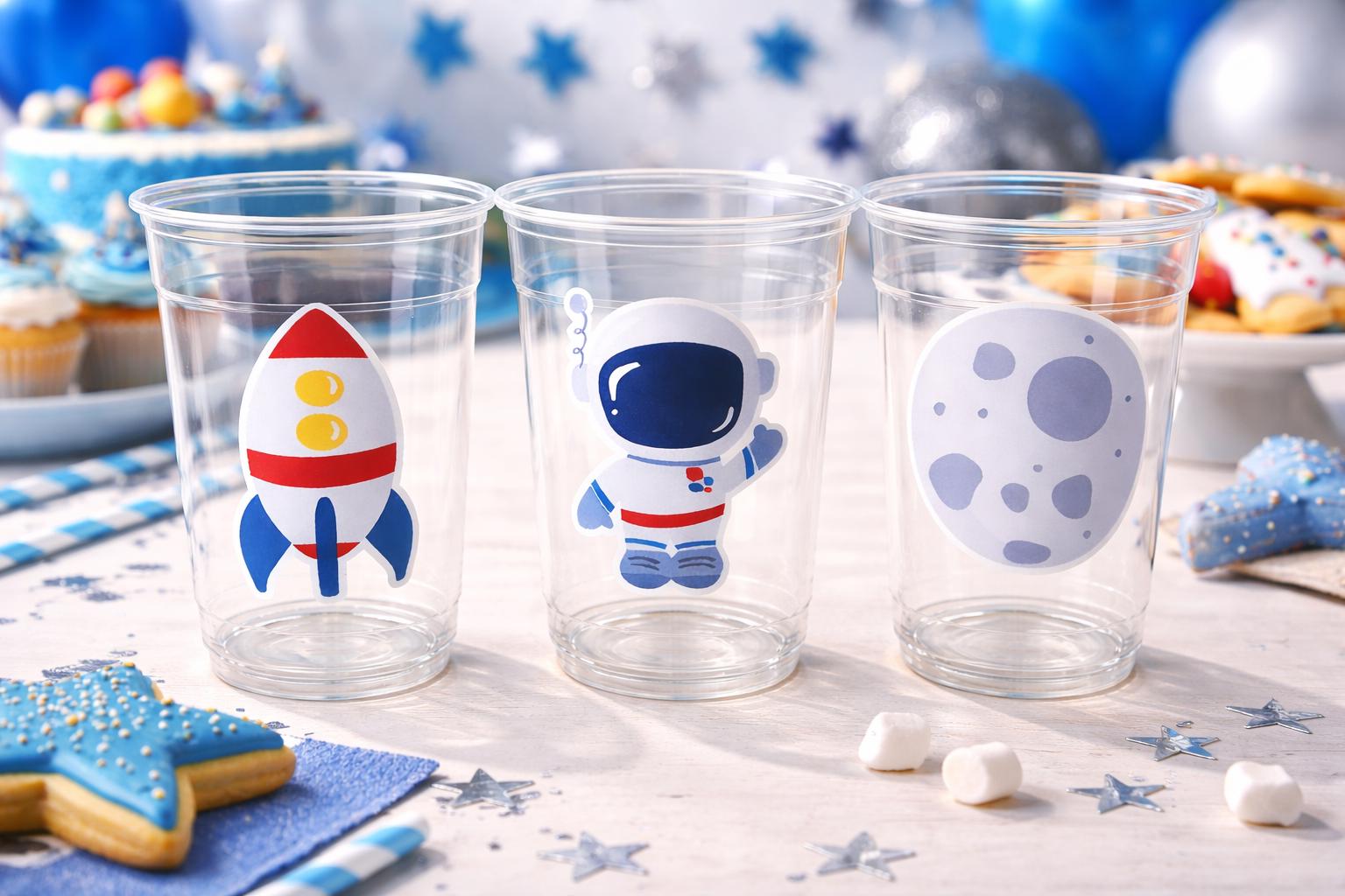 Space Party Cups Astronaut Party Cups Space Birthday Cups Outer Space Birthday Rocket Party Planet Party Astronaut Birthday Party Space Cup