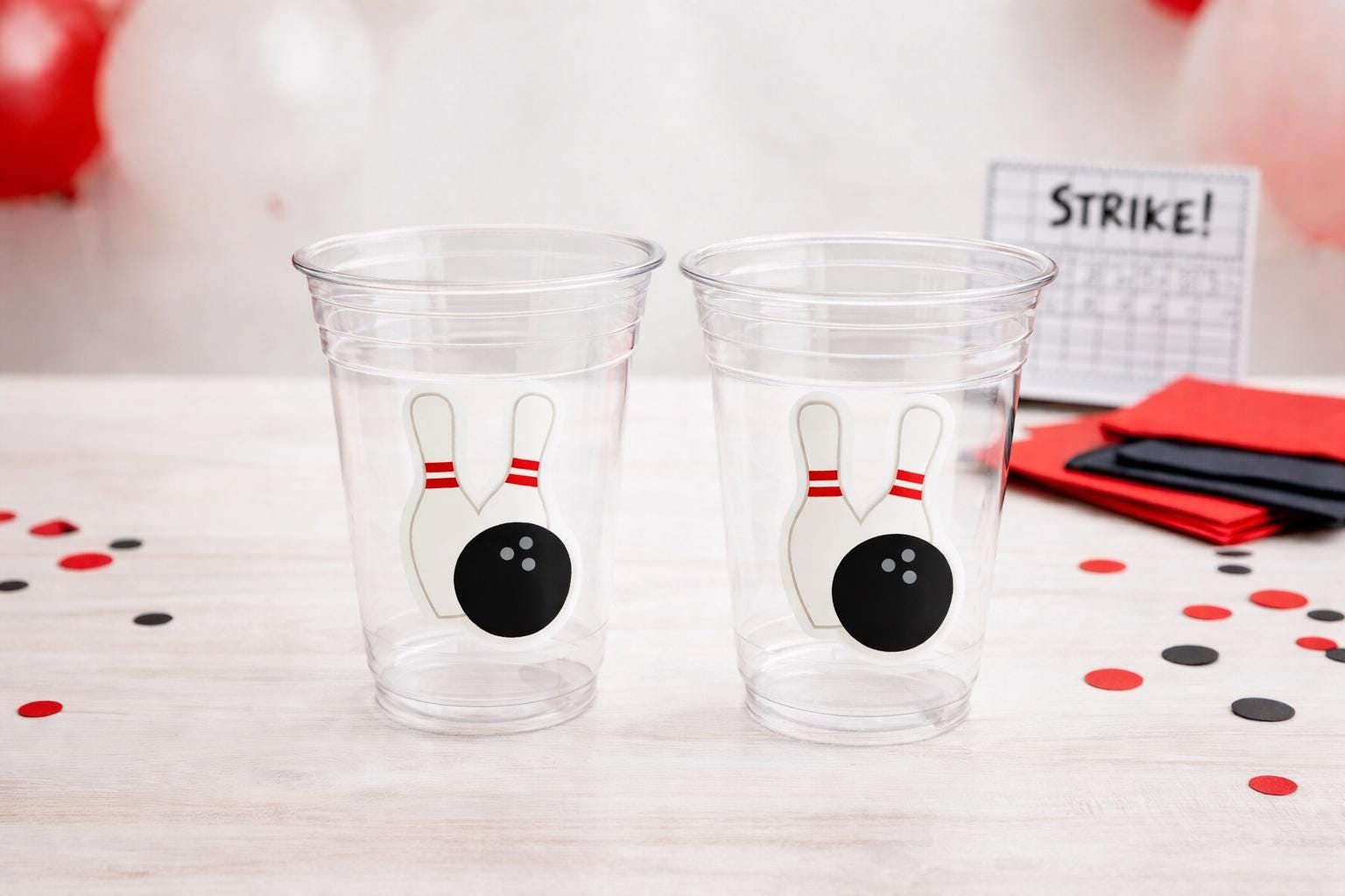 BOWLING PARTY CUPS - Bowling Birthday Cups Bowling Cups First Birthday Bowling Party Decorations Bowling Bowling Cups Bowling Party Favors