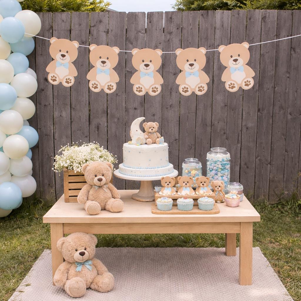 Teddy Bear Garland, Teddy Bear Banner, Teddy Bear Decorations, Teddy Banner, Teddy Bear Birthday, Teddy Bear Baby Shower, Teddy Bear Nursery