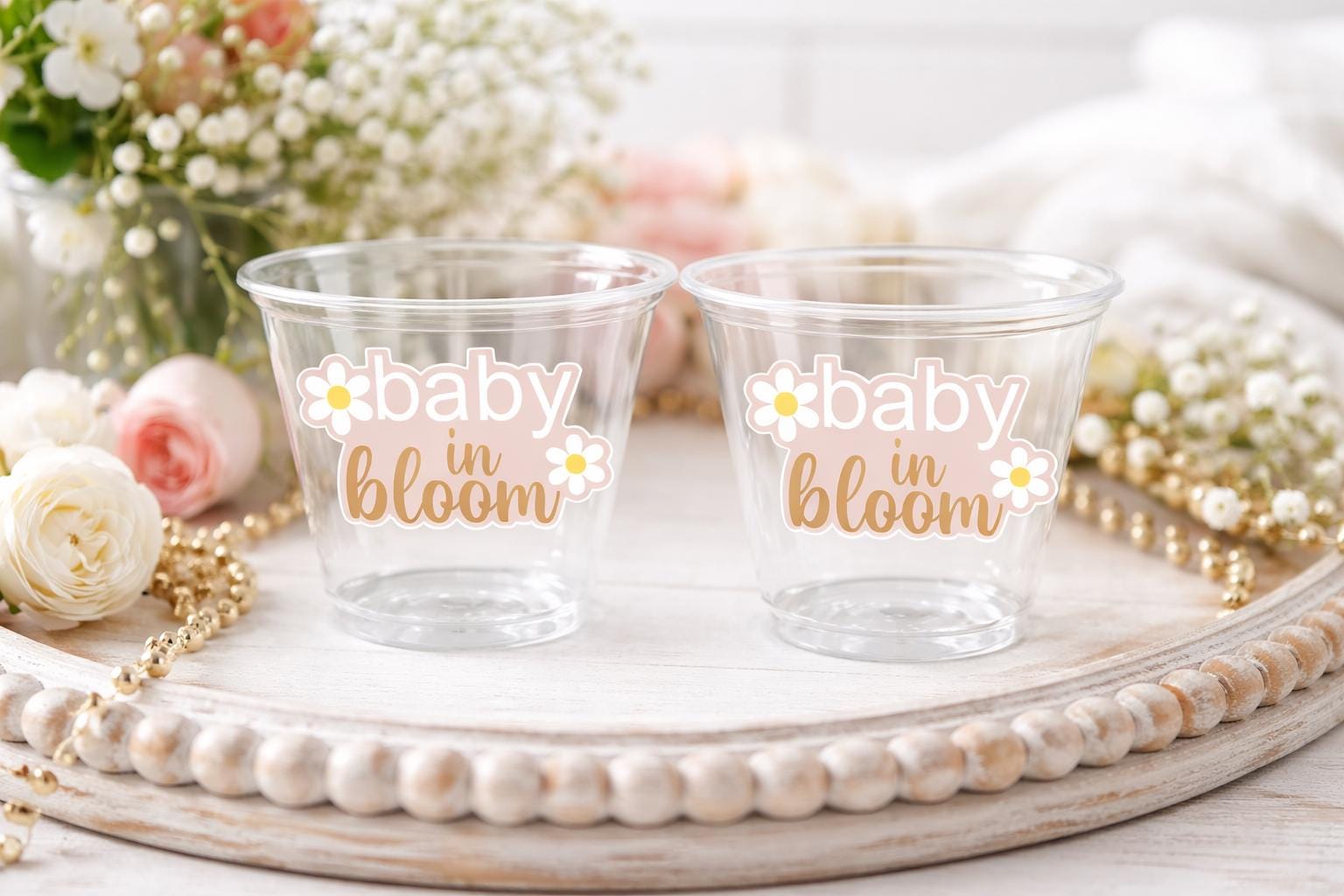 BABY IN BLOOM Party Cups Baby in Bloom Baby Shower Favors Baby in Bloom Shower Cups Baby in Bloom Party Decorations Wildflower Party Cups