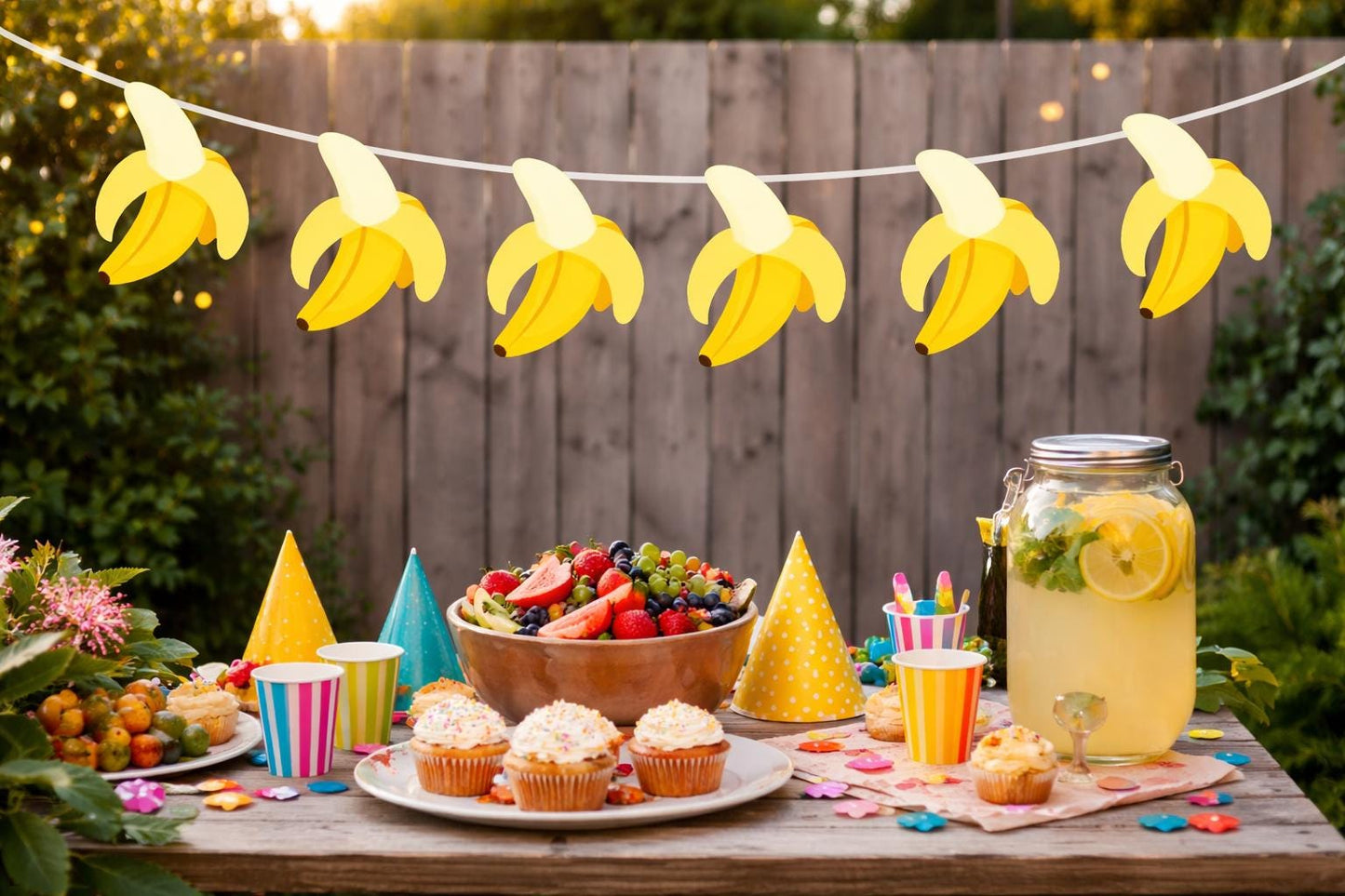 BANANA Garland, Banana Banner, Banana Birthday, Banana Party, Banana Decorations