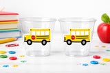 School Bus Party Cups - School Cups School Bus Birthday School Bus Party School Bus Favors Teachers Gift Gift for Teacher Back To School