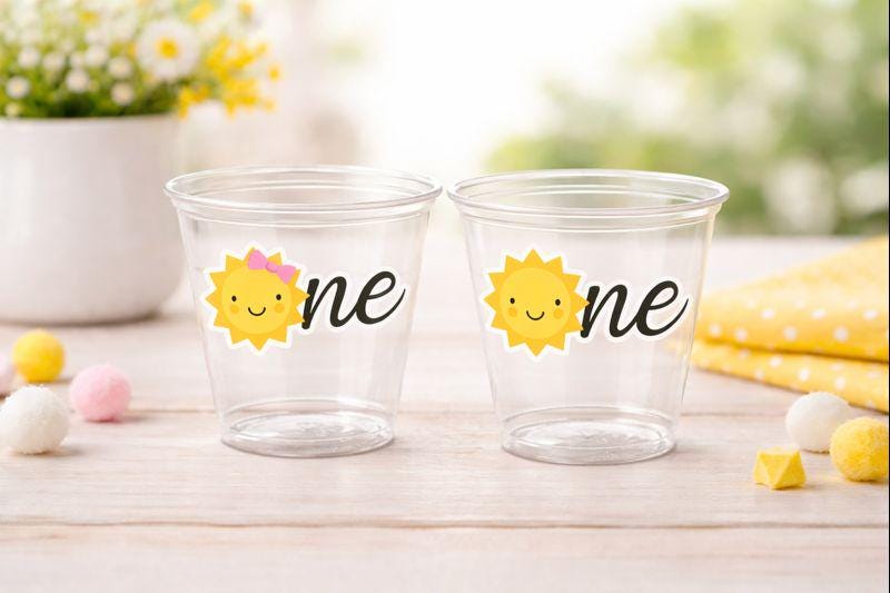 SUN PARTY CUPS - Sunshine Party Cups Sunshine Birthday Sunshine First Birthday Sunshine 1st Birthday Sunshine Party Decorations Sun Favors