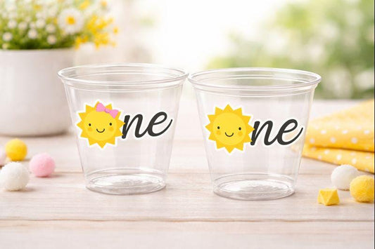 SUN PARTY CUPS - Sunshine Party Cups Sunshine Birthday Sunshine First Birthday Sunshine 1st Birthday Sunshine Party Decorations Sun Favors