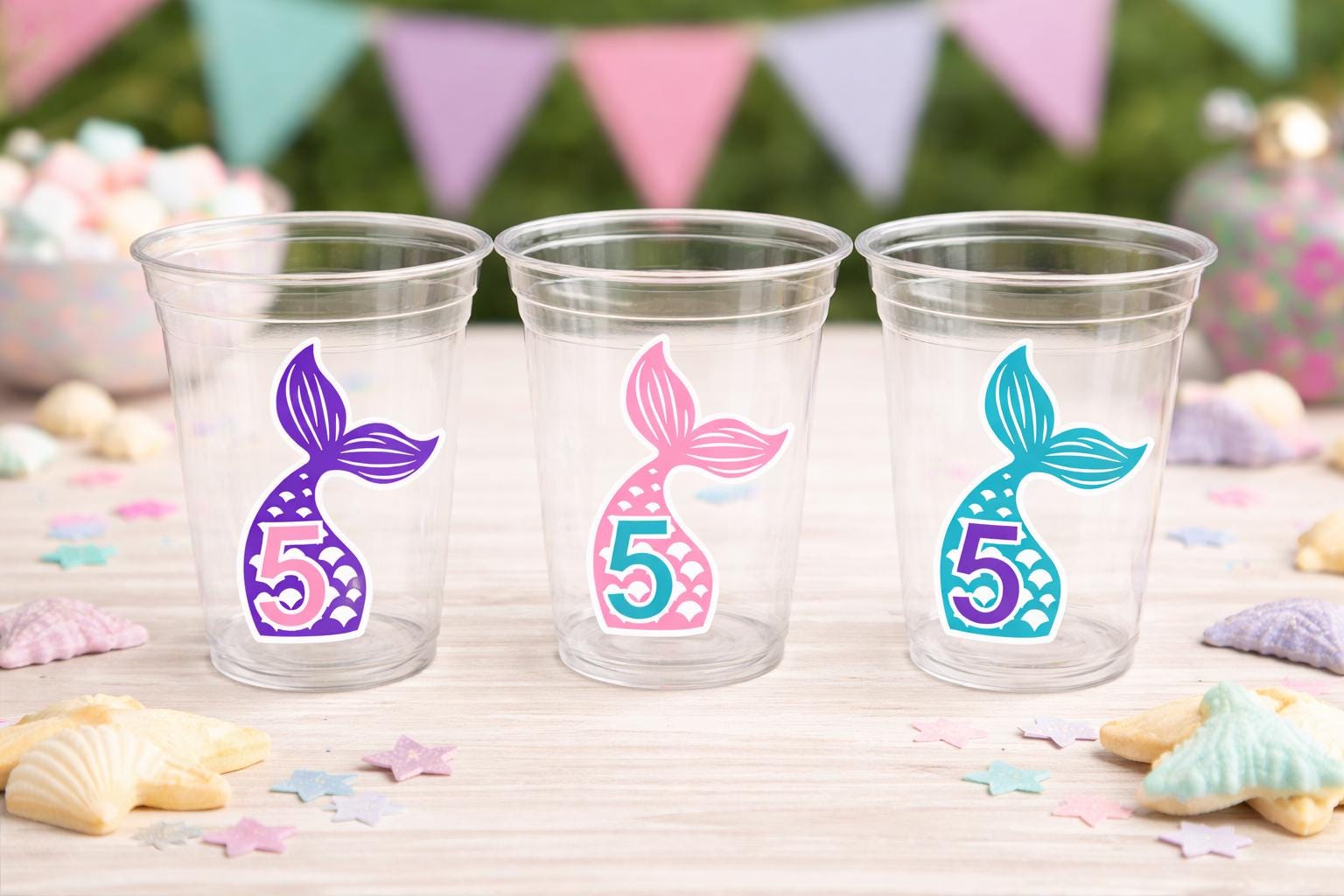 MERMAID PARTY CUPS - Mermaid Birthday Cups Mermaid Party Cups Mermaid Party Decorations Mermaid Party Favors Mermaid Mermaid Party Decor